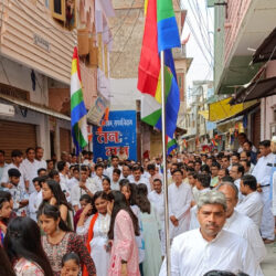 भीण्डर में भगवान महावीर जयंती पर निकली शोभायात्रा