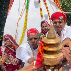 विजयेश्वर महादेव मंदिर की प्राण प्रतिष्ठा व स्वर्ण कलशारोहण