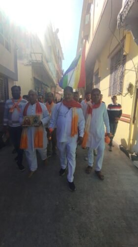 भीण्डर से नाकोड़ा जी के लिए 111 पदयात्री हुए रवाना